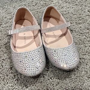 Girls Bejeweled Dress Shoes